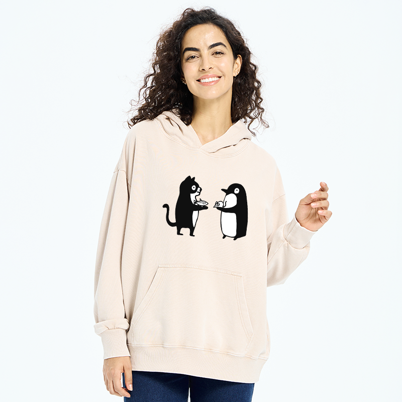 Tokyo-Tiger Funny Food Swaps Washed Hoodie