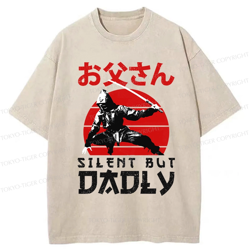 Tokyo-Tiger Happy Father's Day Washed T-Shirt