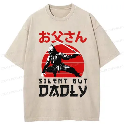 Tokyo-Tiger Happy Father's Day Washed T-Shirt