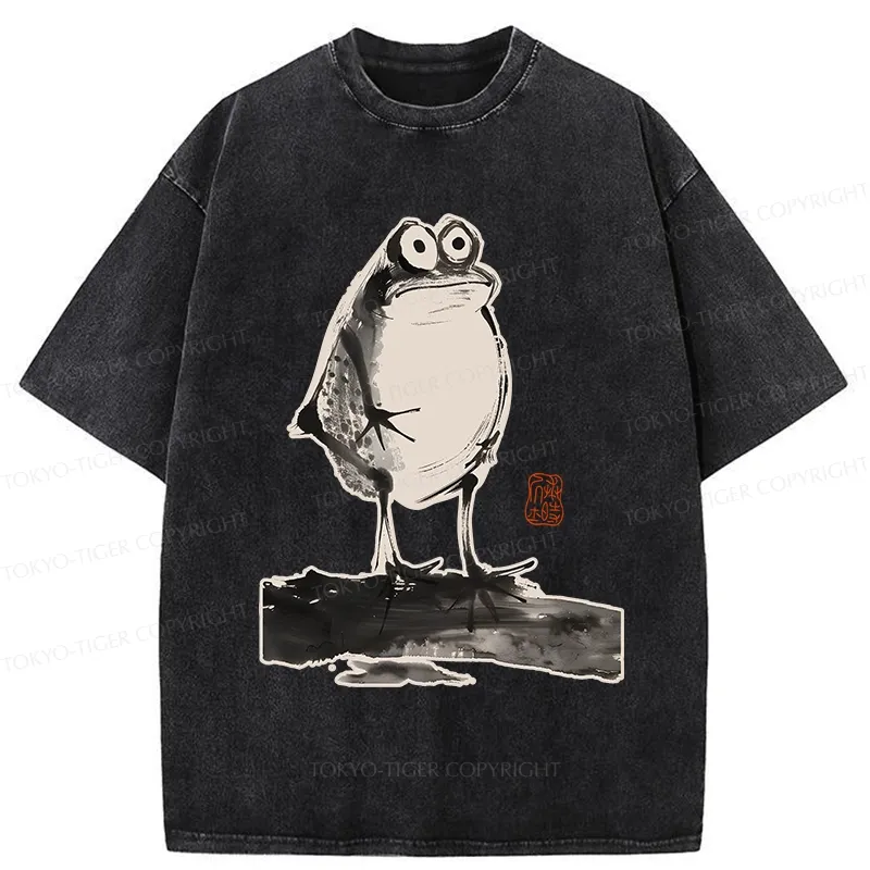 Tokyo-Tiger Retro Daze Frog Washed T-Shirt