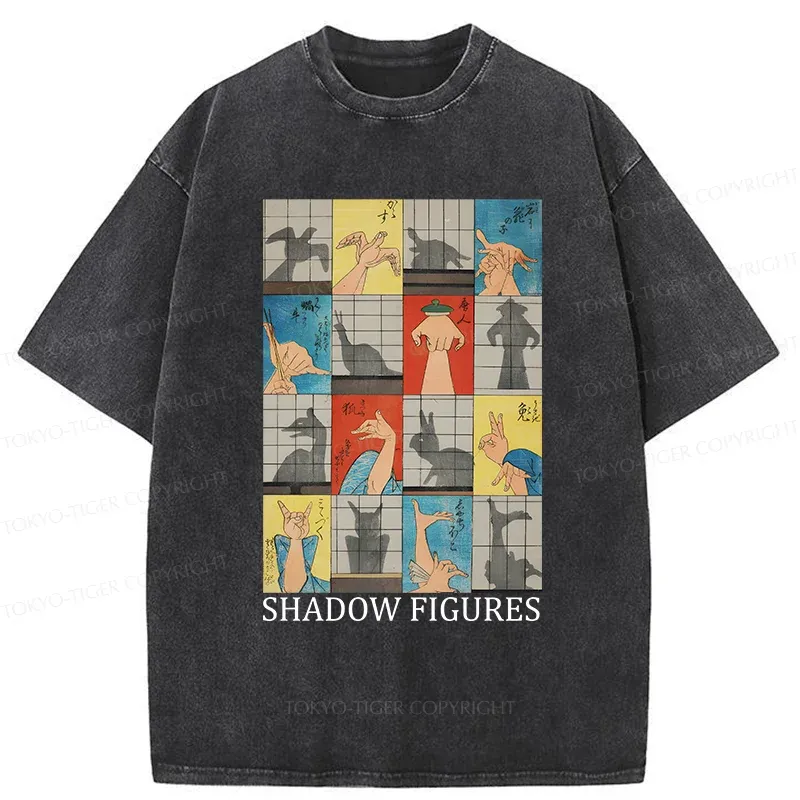 Tokyo-Tiger Traditional Gesture Shadow Washed T-Shirt