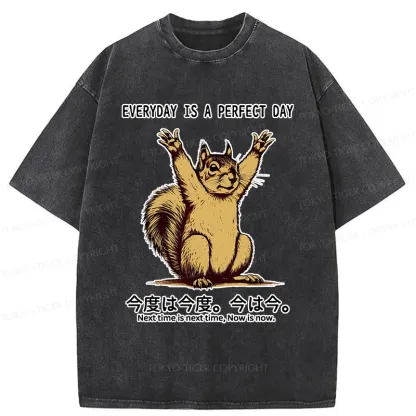 Tokyo-Tiger Squirrels Who Live Every Day Well Washed T-Shirt