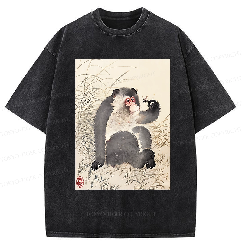 Tokyo-Tiger Vintage Japanese Macaque Washed T-Shirt
