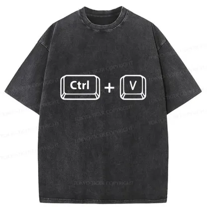 Tokyo-Tiger Funny Father's Day Washed T-Shirt