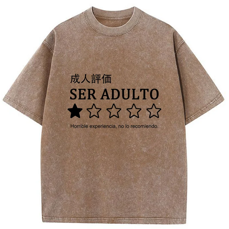 Tokyo-Tiger Adult Reviews Washed T-Shirt