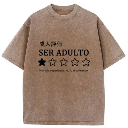 Tokyo-Tiger Adult Reviews Washed T-Shirt