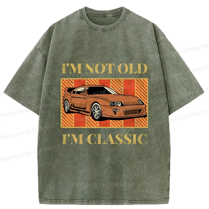 Tokyo-Tiger Classic Japanese Sports Car Washed T-Shirt