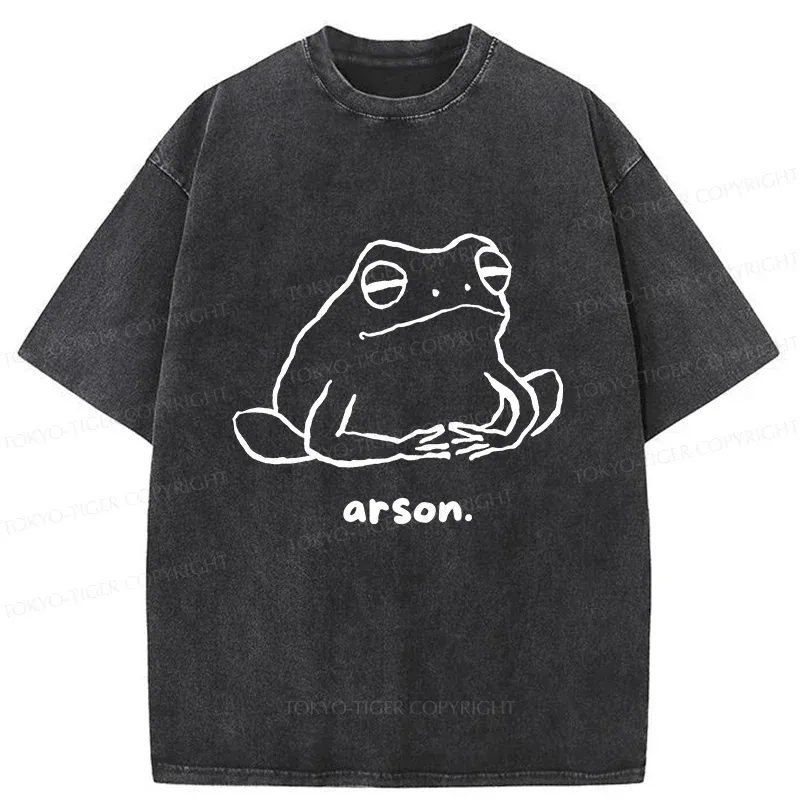 Tokyo-Tiger Japan Arsonist Frog Washed T-Shirt