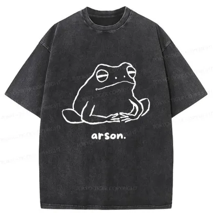 Tokyo-Tiger Japan Arsonist Frog Washed T-Shirt
