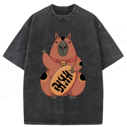 Tokyo-Tiger Lucky Capybara Washed T-Shirt