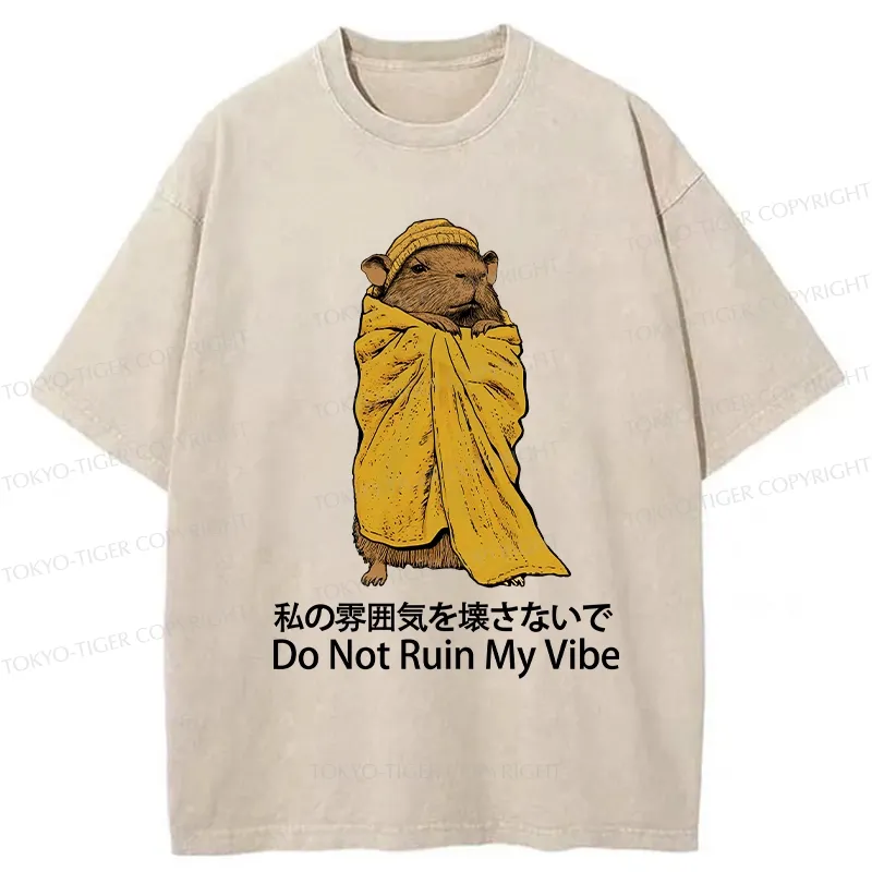 Tokyo-Tiger Don't Spoil My Mood Washed T-Shirt