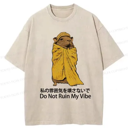 Tokyo-Tiger Don't Spoil My Mood Washed T-Shirt