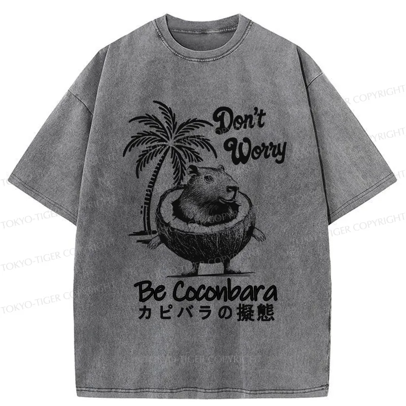 Tokyo-Tiger Don't Worry Be Coconbara Washed T-Shirt