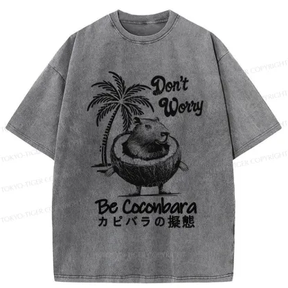 Tokyo-Tiger Don't Worry Be Coconbara Washed T-Shirt