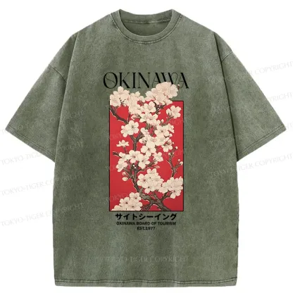 Tokyo-Tiger Okinawa Sakura Washed T-Shirt