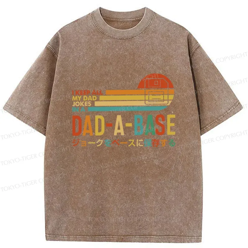 Tokyo-Tiger Dad Jokes Washed T-Shirt
