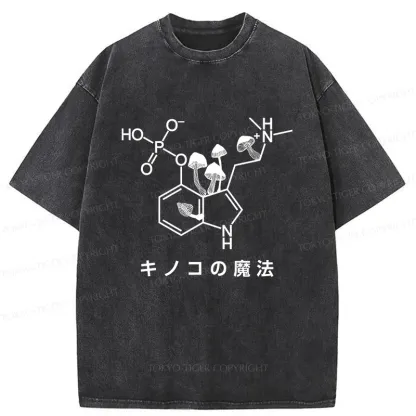 Tokyo-Tiger Magic Of Mushrooms Washed T-Shirt