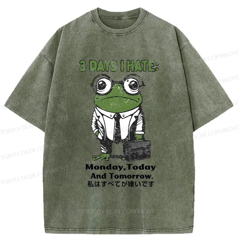 Tokyo-Tiger Working-class Frog Washed T-Shirt