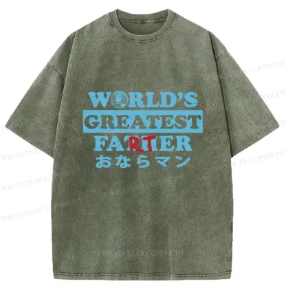 Tokyo-Tiger Father's Day Farter Washed T-Shirt