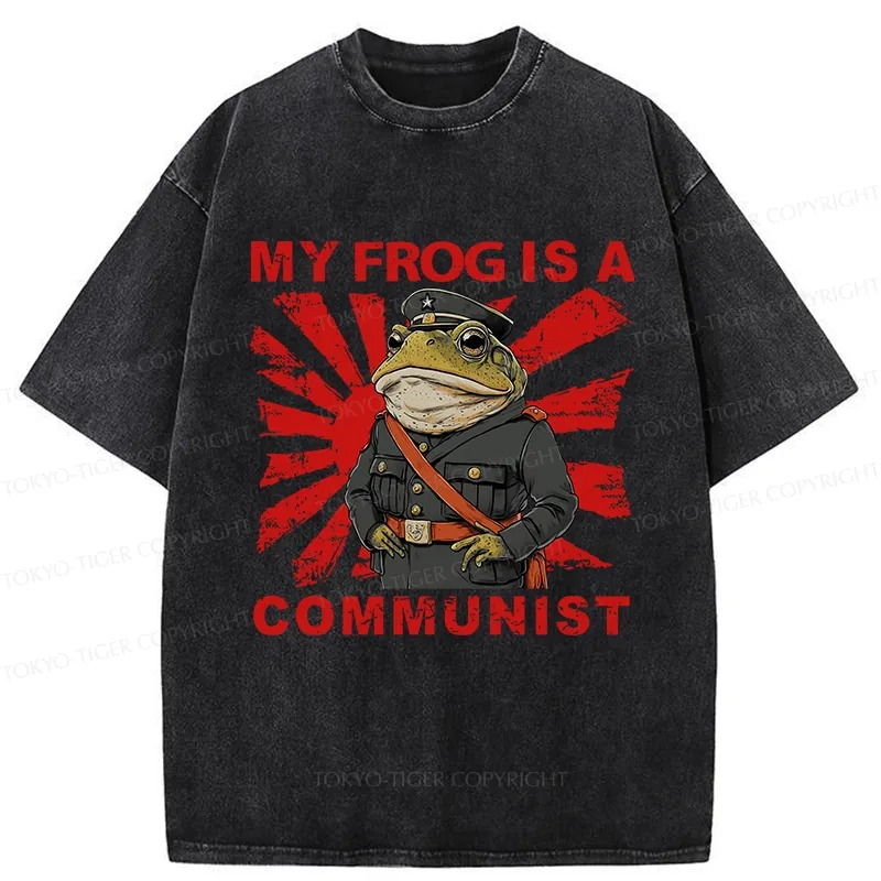 Tokyo-Tiger Funny Frog-ism Washed T-Shirt