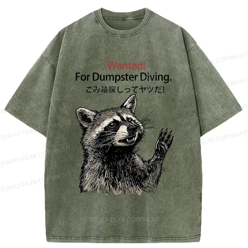 Tokyo-Tiger Wanted Raccoon Washed T-Shirt