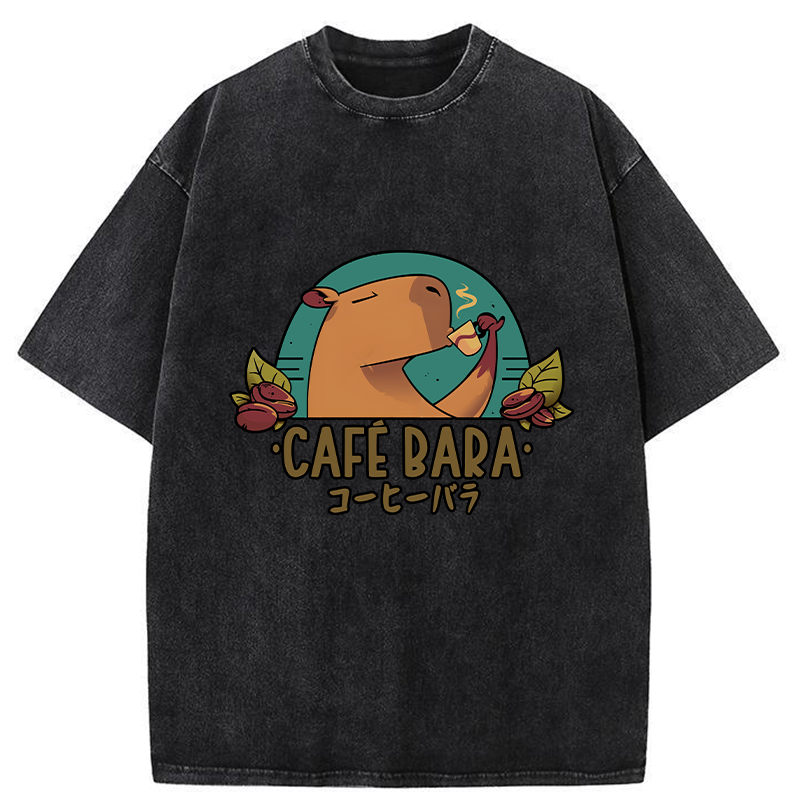 Tokyo-Tiger Funny Cafebara Washed T-Shirt
