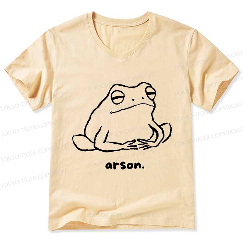 Tokyo-Tiger Japan Arsonist Frog V-Neck Classic T-Shirt