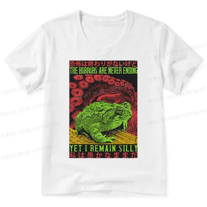Tokyo-Tiger The Horrors Are Never Ending Japan V-Neck Classic T-Shirt