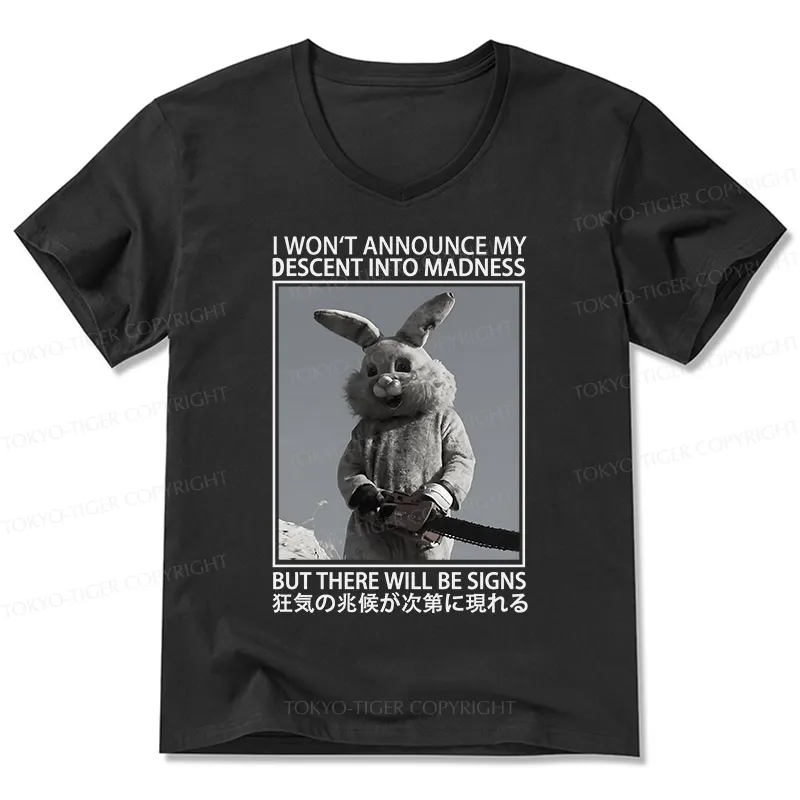 Tokyo-Tiger Rabbit Goes Into Madness V-Neck Classic T-Shirt