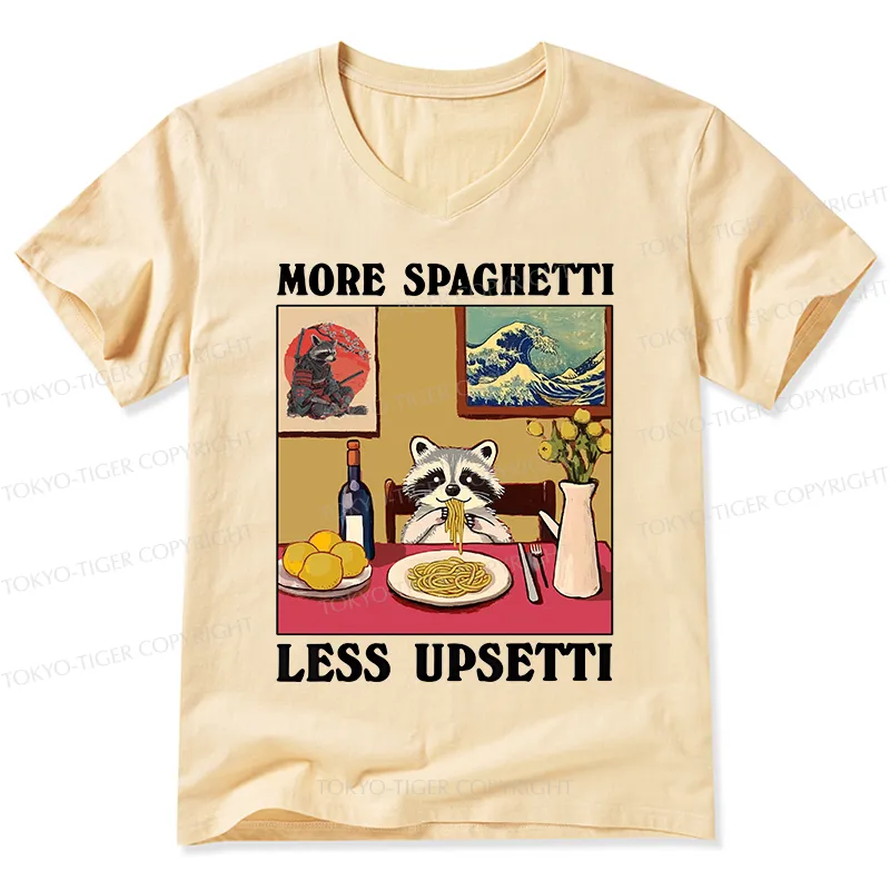 Tokyo-Tiger More Spaghetti Less Upsetti Japanese V-Neck Classic T-Shirt