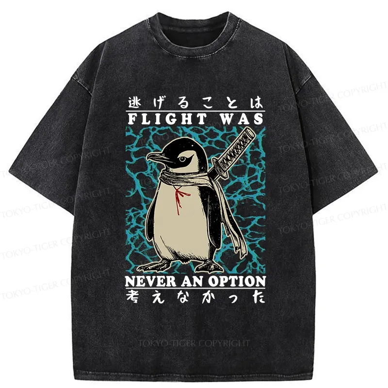 Tokyo-Tiger Ninja Penguin Washed T-Shirt