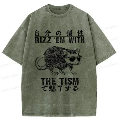Tokyo-Tiger Handsome Mouse Washed T-Shirt