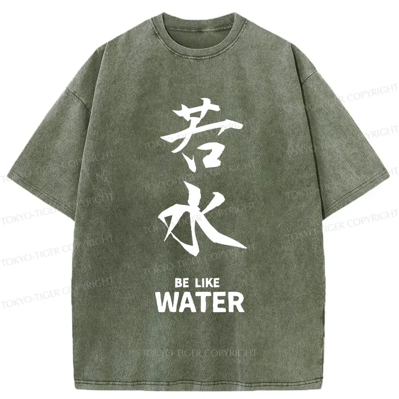 Tokyo-Tiger Feeling As Calm As Water Washed T-Shirt