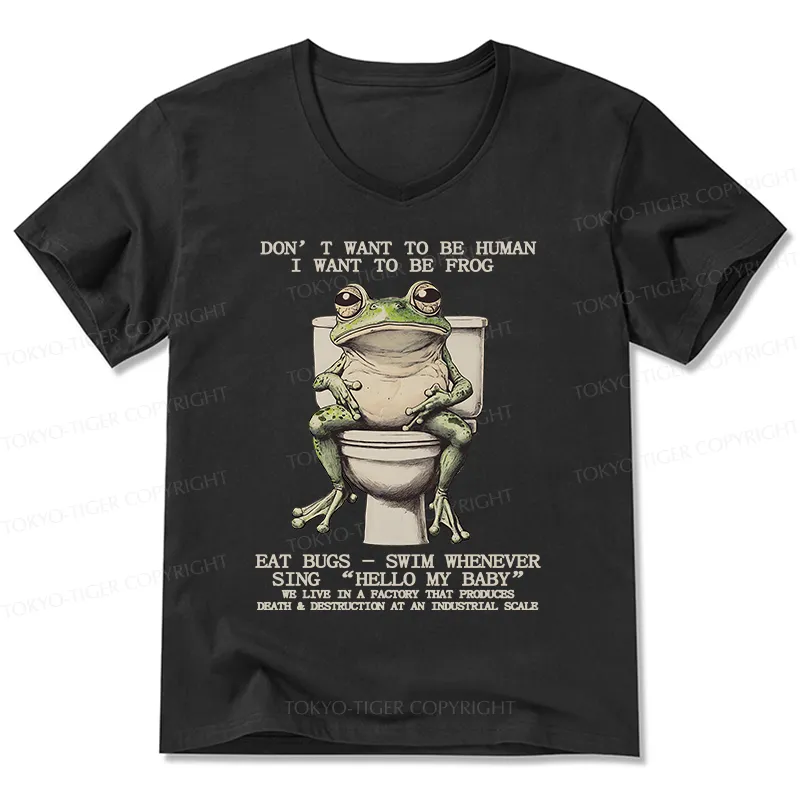 Tokyo-Tiger I Just Want To Be A Frog V-Neck Classic T-Shirt