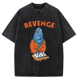 Image of Tokyo-Tiger Retro Revenge Fish Washed T-Shirt