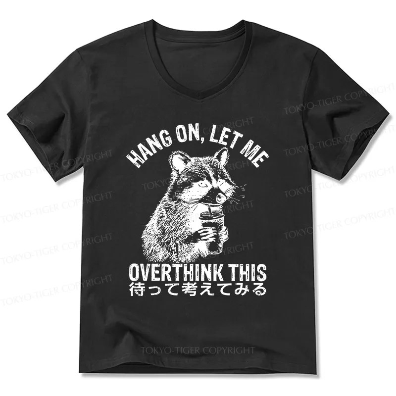 Tokyo-Tiger Overthink Raccoon V-Neck Classic T-Shirt