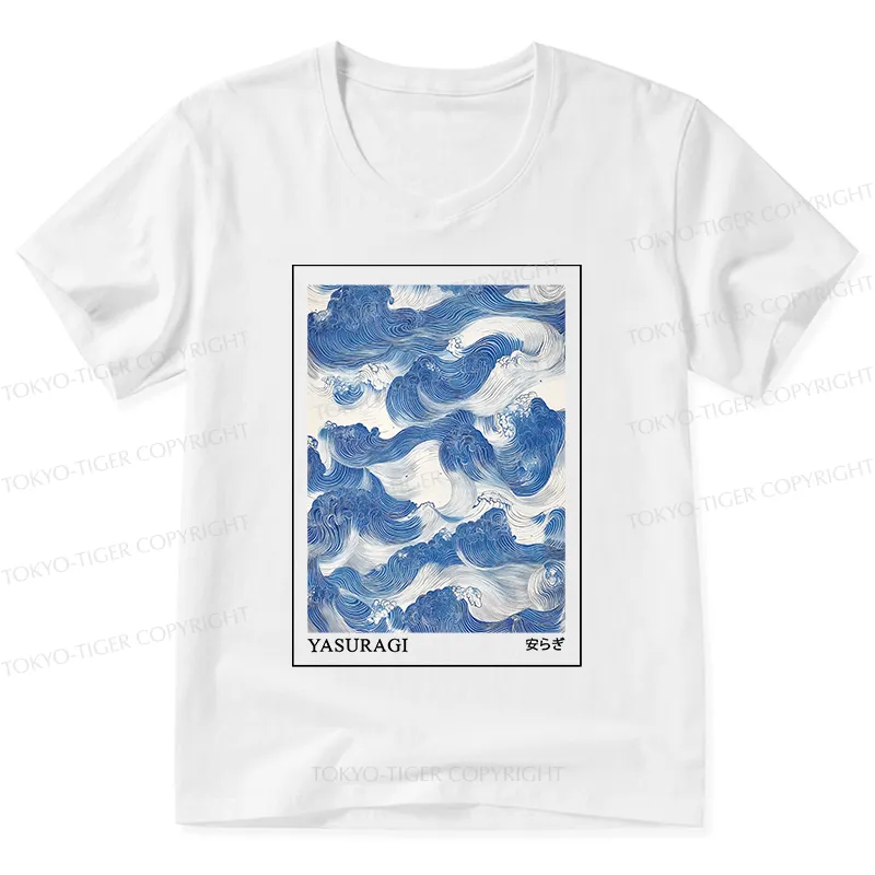 Tokyo-Tiger Japanese Retro Art Wave V-Neck Classic T-Shirt