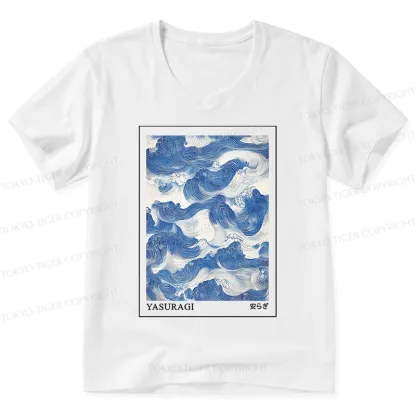 Tokyo-Tiger Japanese Retro Art Wave V-Neck Classic T-Shirt