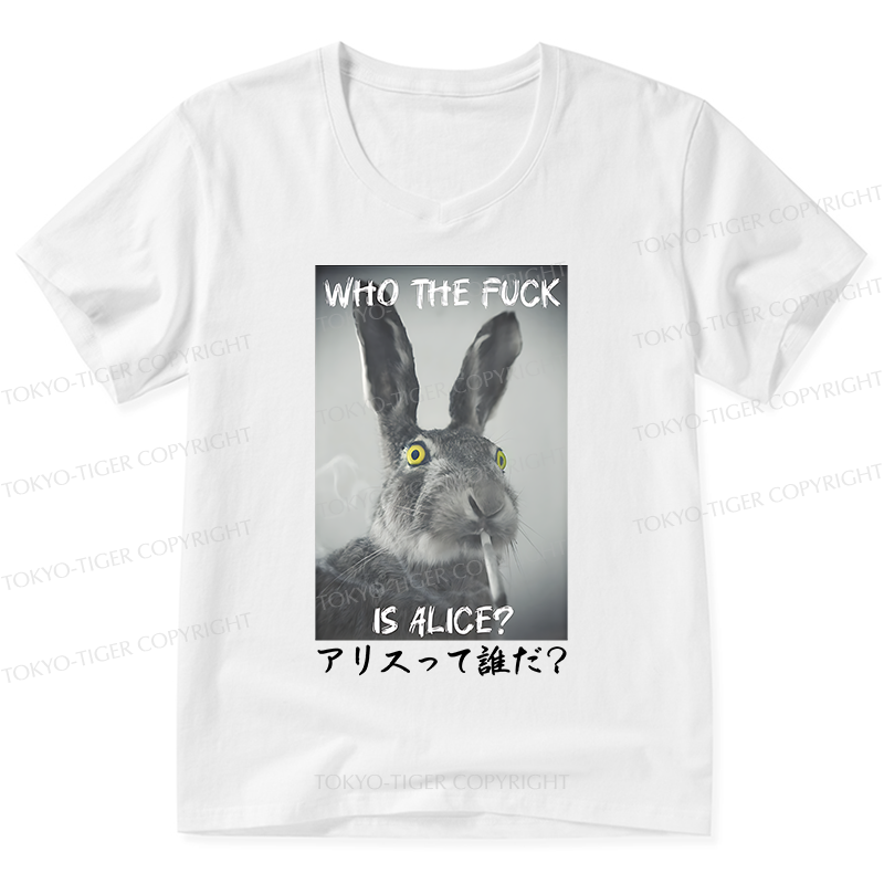Tokyo-Tiger Who Is Alice? V-Neck Classic T-Shirt