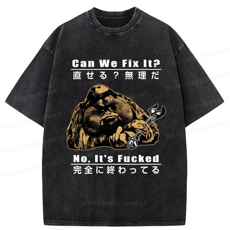 Tokyo-Tiger Can The Orangutans Fix It Washed T-Shirt