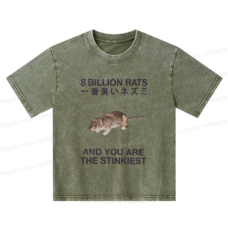 Tokyo-Tiger World's Stinkiest Rat Kids Washed T-Shirt