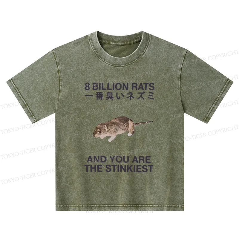 Tokyo-Tiger World's Stinkiest Rat Kids Washed T-Shirt