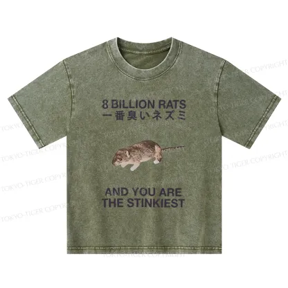 Tokyo-Tiger World's Stinkiest Rat Kids Washed T-Shirt