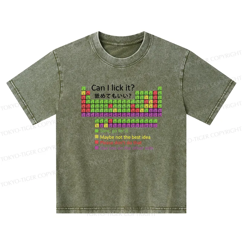 Tokyo-Tiger I Can I Lick It Kids Washed T-Shirt