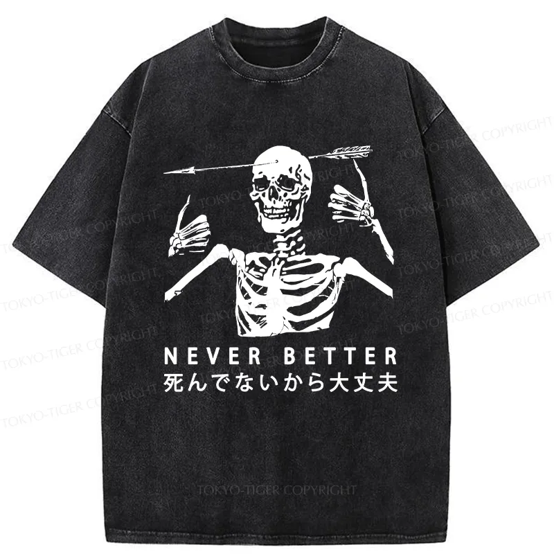 Tokyo-Tiger It's Okay Because I'm Not Dead Washed T-Shirt