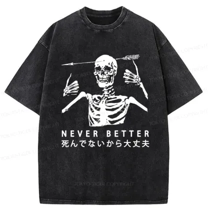 Tokyo-Tiger It's Okay Because I'm Not Dead Washed T-Shirt