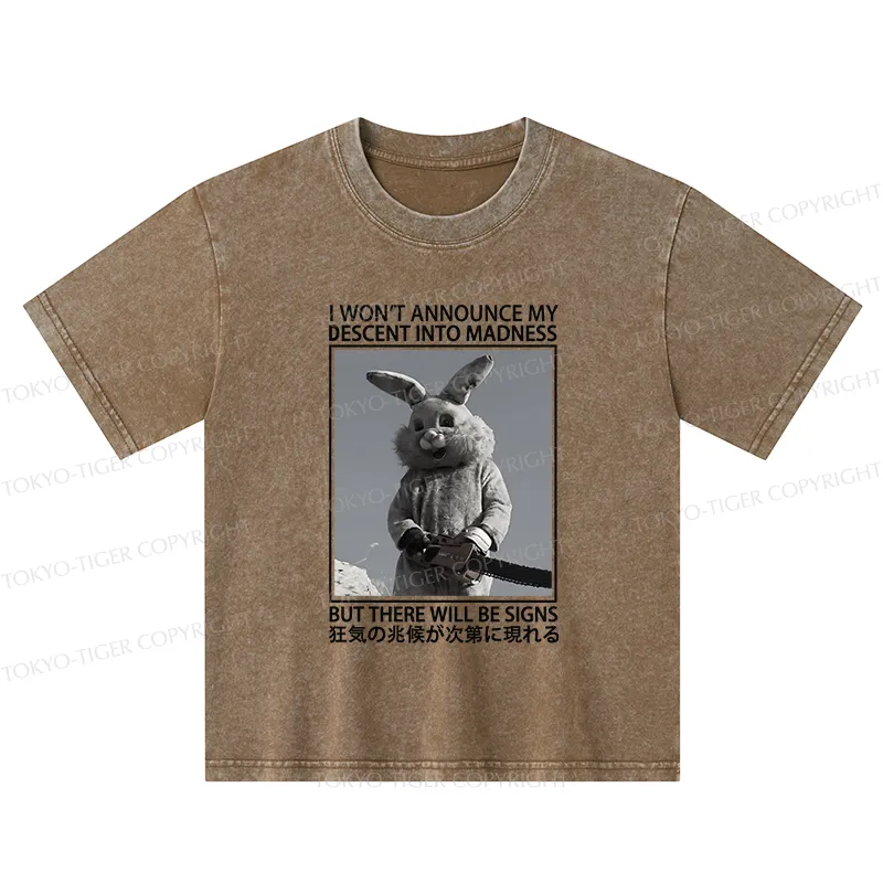 Tokyo-Tiger Rabbit Goes Into Madness Kids Washed T-Shirt