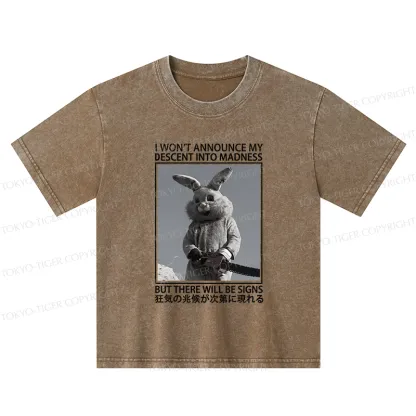 Tokyo-Tiger Rabbit Goes Into Madness Kids Washed T-Shirt