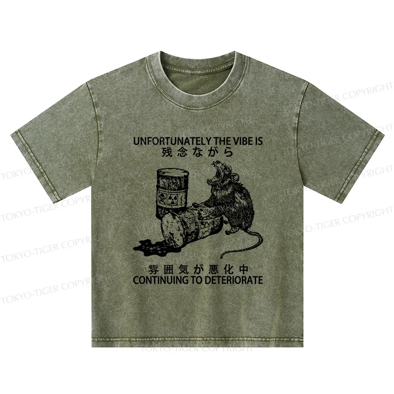 Tokyo-Tiger The Vibe Is Continuing To Deteriorate Kids Washed T-Shirt
