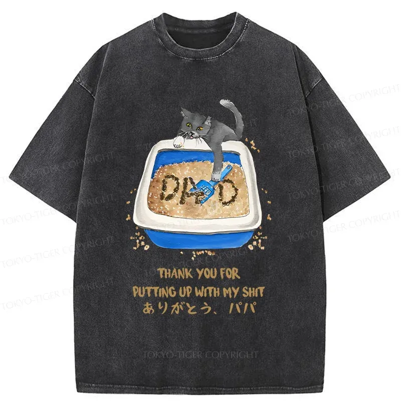 Tokyo-Tiger Thanks Father Washed T-Shirt
